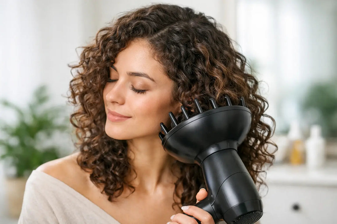 Diffuser Drying Curly Hair Without the Frizz