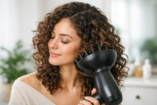 Diffuser Drying Curly Hair Without the Frizz