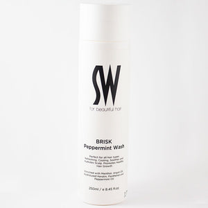 BRISK Peppermint Shampoo is a wonder product to help energise and soothe a red, itchy, irritated scalp and promote hair growth.